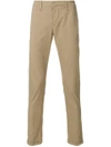 Dondup Slim Fit Chinos In Neutrals