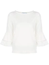 Blumarine Embroidered Trim Blouse - White