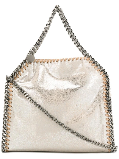 Stella Mccartney Tiny Falabella Shoulder Bag In Neutrals