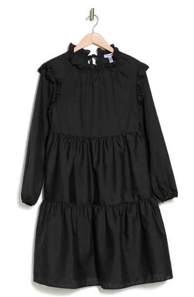 chinese dress ladies Cotton Bleu-Short Peasant Dress #71001, Was Now in Black/White Print Small main image 0