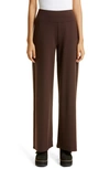 Eileen Fisher High Waist Wide Leg Pants In Coffee