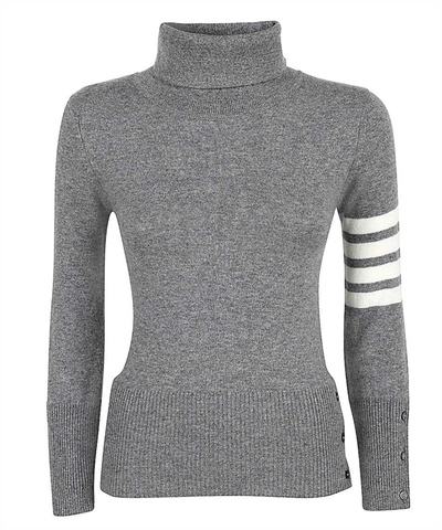 Thom Browne Cashmere Turtleneck Sweater In Grey