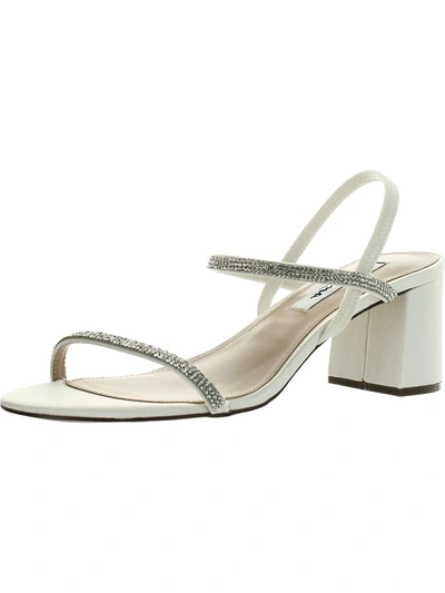 Nina Nissy-ls Womens Satin Rhinestone Block Heel In Multi