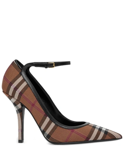 Burberry Pumps Mit Vintage-check 100mm In Brown