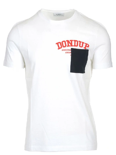 Dondup Printed T-shirt In Bianco