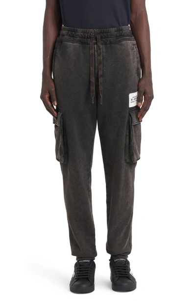 Dolce & Gabbana Ausgeblichene Jeans Mit Cargo-taschen In Medium Brown