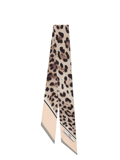 Dolce & Gabbana Seidenschal Mit Leoparden-print In Multicolor