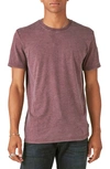 Lucky Brand Burnout Short Sleeve Crew Neck T-shirt In Port Royale
