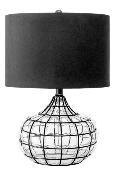 Nuloom Newburgh Glass Iron Table Lamp In Black