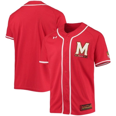 Under Armour Red Maryland Terrapins Replica Baseball Jersey