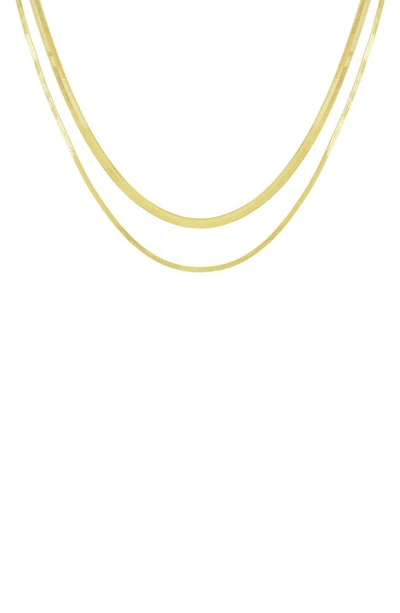 Panacea Layered Snake Chain Necklace In Gold