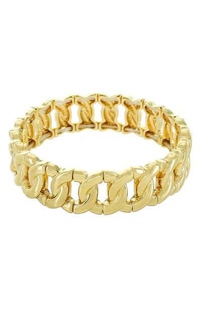 Panacea Curb Chain Stretch Bracelet In Gold