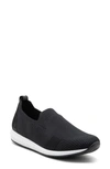 Ara Leena Slip-on Sneaker In Black Wovenstretch