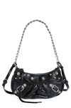 Balenciaga Le Cagole Mini Tote Bag In Black/ Silver