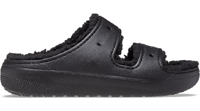 Crocs Classic Cozzzy Sandal In Black/black