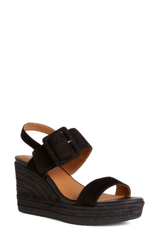 Geox Women's Slingback Sandals - Platform Wedge With Breathable Patented Sole