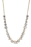 Nadri Large Cubic Zirconia Frontal Necklace In Gold