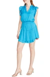 Steve Madden Prairie Dreams Flutter Sleeve Minidress In Blue