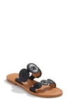 Jack Rogers Lauren Ii Slide Sandal In Black/ Black