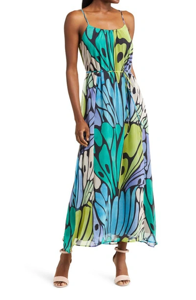 Sam Edelman Butterfly Print Maxi Dress In Black | ModeSens