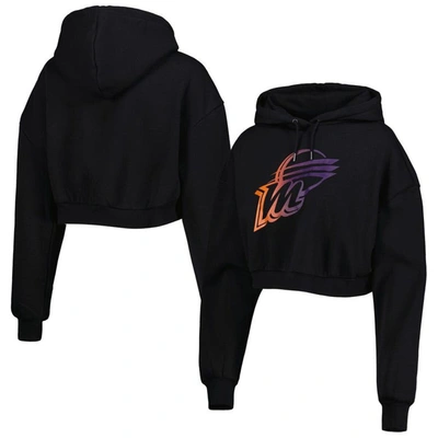 The Wild Collective Black Phoenix Mercury Washed Cropped Pullover Hoodie