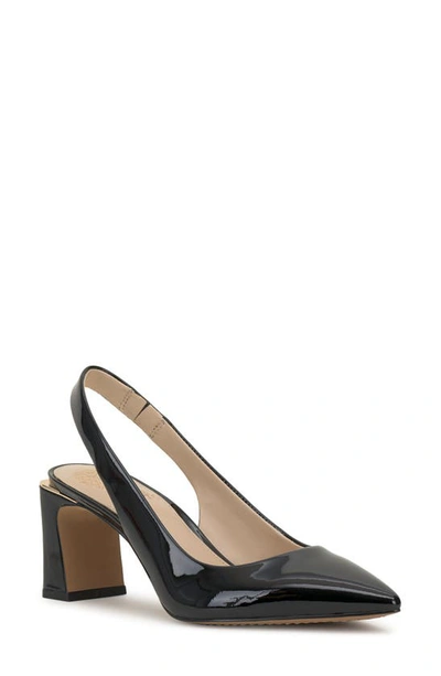 Vince Camuto Hamden Slingback Pointed Toe Pump In Black Patent