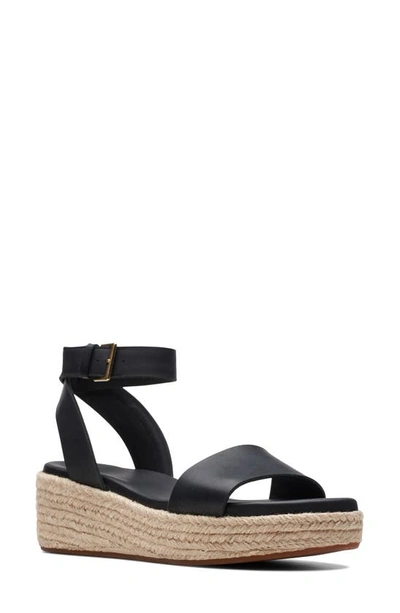 Clarks Kimmei Ivy Espadrille Platform Sandal In Black ModeSens