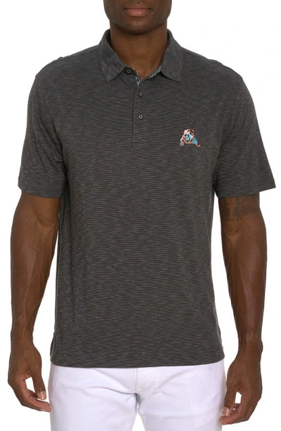 Robert Graham Men's Vandam Stretch Knit Polo Shirt In Grey