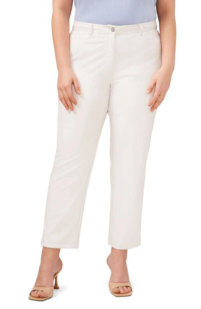 Halogen Straight Leg Faux Leather Pants In Bright White