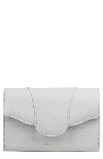 Liselle Kiss Allie Pebble Leather Crossbody Bag In White