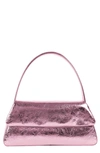 Liselle Kiss Elliot Leather Top Handle Bag In Pink Crinkle