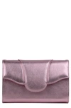 Liselle Kiss Allie Metallic Leather Crossbody Bag In Pink Metallic/gold