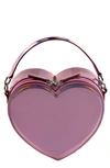 Liselle Kiss Harley Faux Leather Heart Crossbody Bag In Pink Mirror