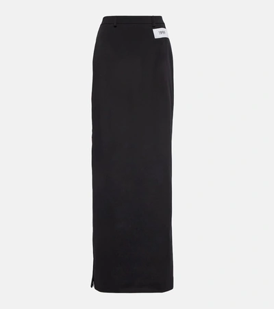 Dolce & Gabbana Technical Cady Long Skirt In Black