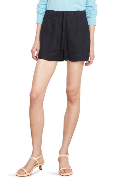Vince Mid-waist Tie-front Pull-on Shorts In Black