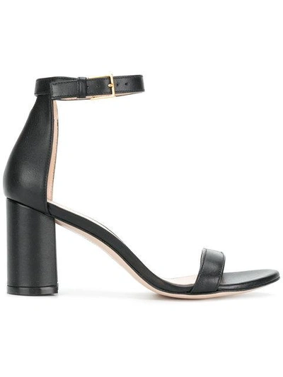 Stuart Weitzman Two Strap Block Heel Sandals