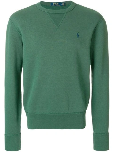 Polo Ralph Lauren Logo Embroidery Sweatshirt In Green