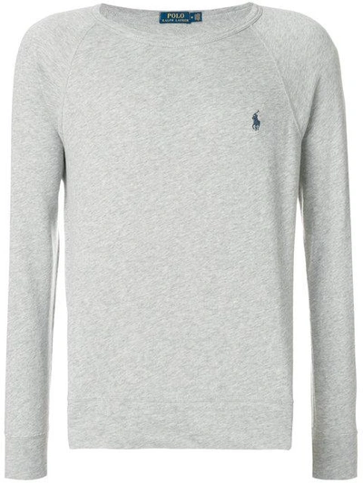 Polo Ralph Lauren Raglan Sleeve Sweatshirt In Grey