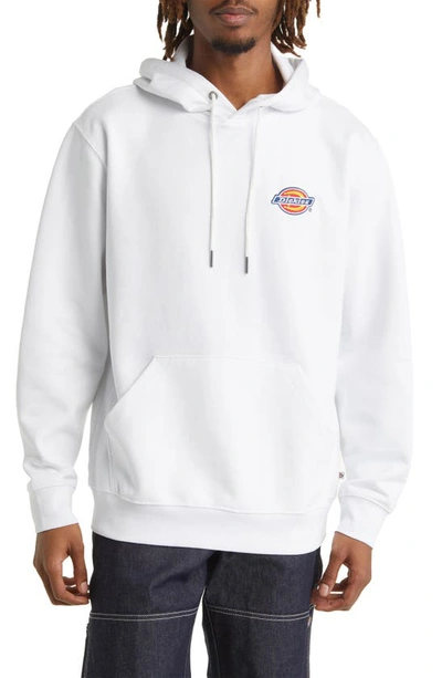 Dickies Embroidered Logo Fleece Hoodie In White