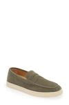 Brunello Cucinelli Suede Slip-on Sneaker In Olive