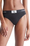 Calvin Klein 1996 Stretch Cotton Modern Thong In Black