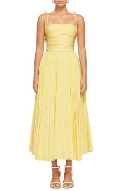 Simkhai Caroline Cotton Blend Poplin Sundress In Limoncello