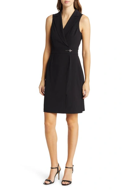 Tahari Asl Sleeveless Wrap Dress In Black | ModeSens