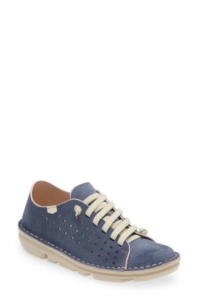 On Foot Perforated Trainer In Jeans Blue