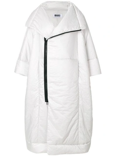 132 5. Issey Miyake Oversized Padded Coat In White