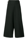 132 5. Issey Miyake Cropped Wide Leg Trousers In Black