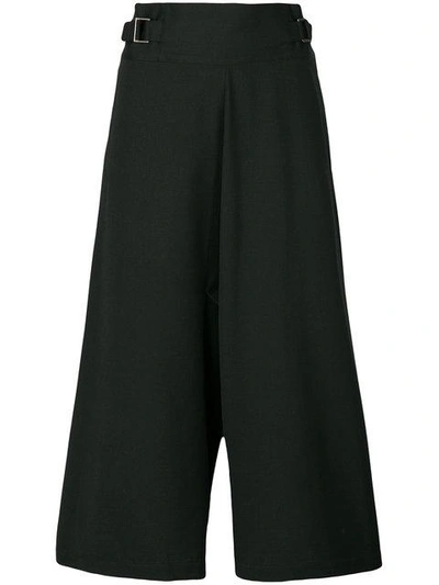 132 5. Issey Miyake Cropped Wide Leg Trousers In Black