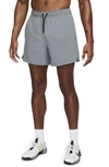 Nike Men's Unlimited Dri-fit 5" Unlined Versatile Shorts In Grey
