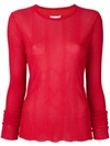 Maison Margiela Long-sleeve Sweater In Red