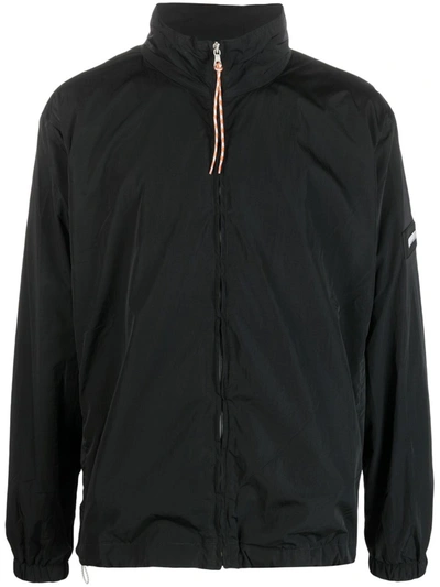 Aries High-neck Zip-up Jacket In Black